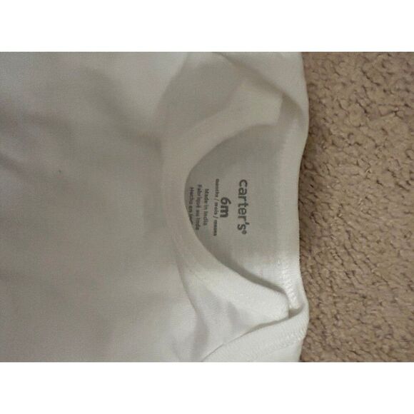 2 pc Carters White Onesie - 6 month - Picture 2 of 2